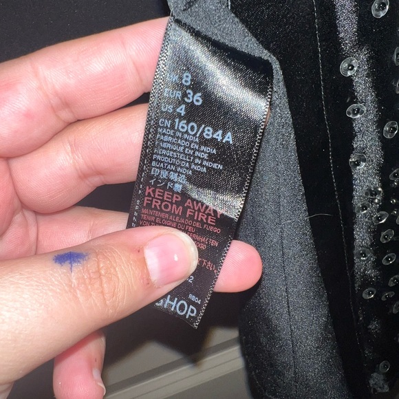 Topshop Black Star Embroidered Sequin Kimono - Picture 9 of 9